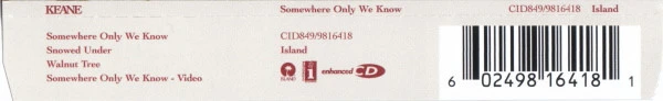 Keane - Somewhere Only We Know (CD, Single, Enh) - Image 2