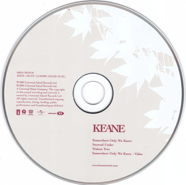 Keane - Somewhere Only We Know (CD, Single, Enh) - Image 4
