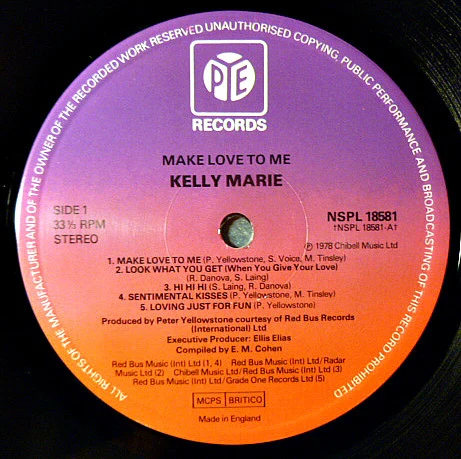 Kelly Marie - Make Love To Me (LP, Album) - Image 3