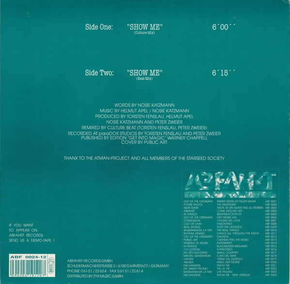 Kim Sanders - Show Me (Remixes) (12") - Image 2