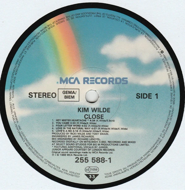 Kim Wilde - Close (LP, Album, Als) - Image 4