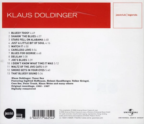 Klaus Doldinger - Shakin' The Blues (CD, Comp, RM) - Image 2
