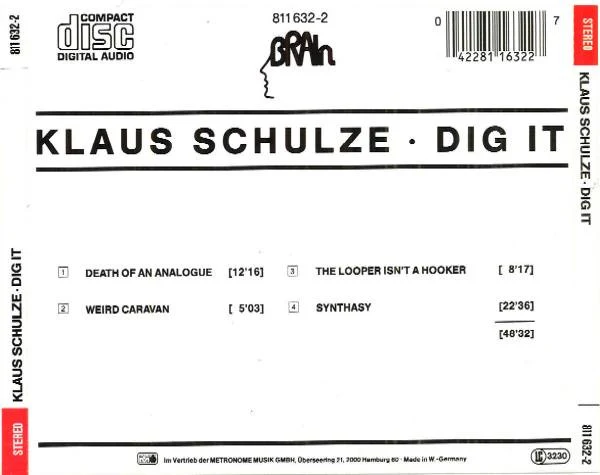 Klaus Schulze - Dig It (CD, Album) - Image 2