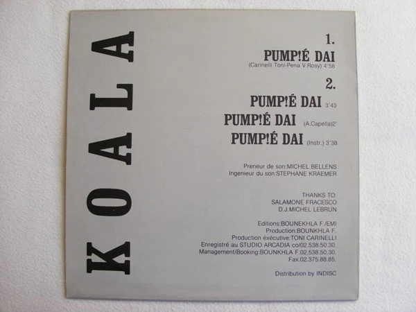 Koala - Pump ! é Dai (12", Maxi) - Image 2