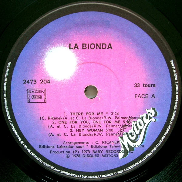 La Bionda - La Bionda (LP, Album, Gat) - Image 3