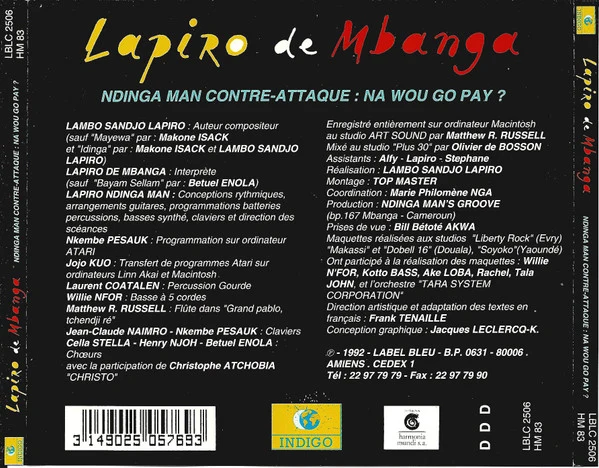 Lapiro De M'Banga - Ndinga Man Contre-attaque: Na Wou Go Pay? (CD, Album) - Image 3