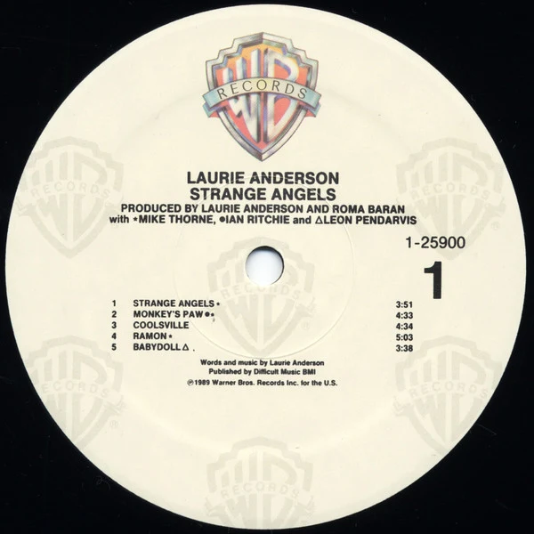 Laurie Anderson - Strange Angels (LP, Album) - Image 3