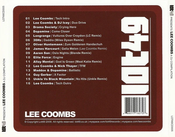 Lee Coombs - Lot49 Presents Lee Coombs (CD, Mixed) - Image 2