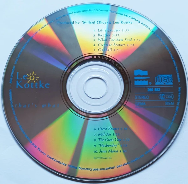 Leo Kottke - That's What (CD, Album) - Image 3