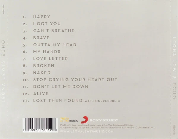 Leona Lewis - Echo (CD, Album) - Image 2