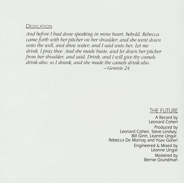 Leonard Cohen - The Future (CD, Album, RE) - Image 5