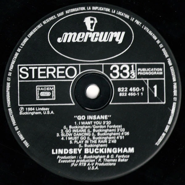 Lindsey Buckingham - Go Insane (LP, Album) - Image 5