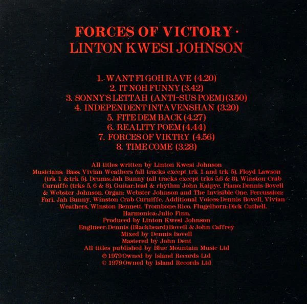 Linton Kwesi Johnson - Forces Of Victory (CD, Album, RE) - Image 4