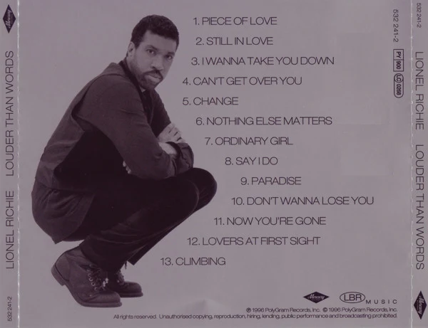 Lionel Richie - Louder Than Words (CD, Album) - Image 2