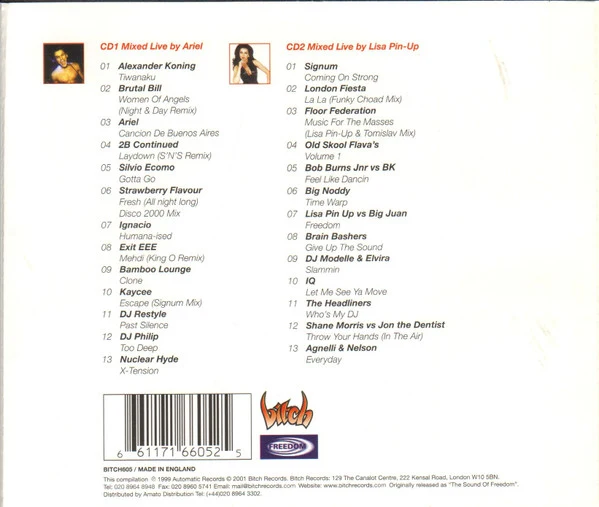 Lisa Pin-Up & Ariel  - Hard House The Sound Of Freedom (2xCD, Mixed, RE) - Image 2
