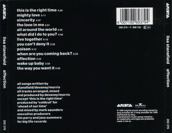 Lisa Stansfield - Affection (CD, Album) - Image 2