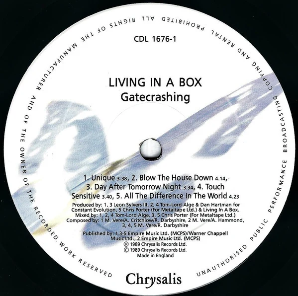 Living In A Box - Gatecrashing (LP, Album) - Image 3