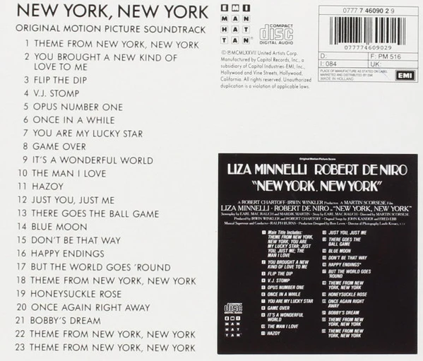 Liza Minnelli, Robert De Niro - New York, New York (Original Motion Picture Score) (CD, Album, RE) - Image 2