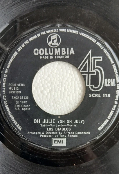 Los Diablos  - Oh Julie ( Oh Oh July )  (7") - Image 3