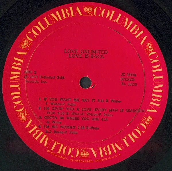 Love Unlimited - Love Is Back (LP, Album) - Image 4