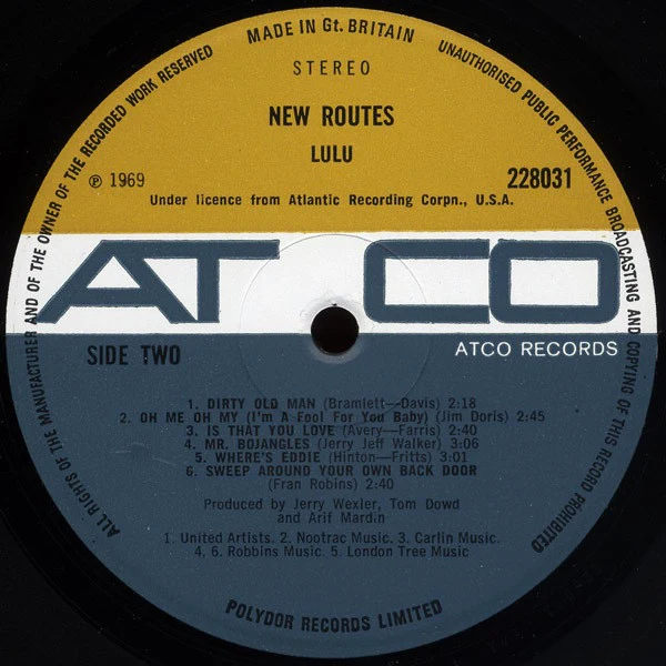 Lulu - New Routes (LP, Album) - Image 4