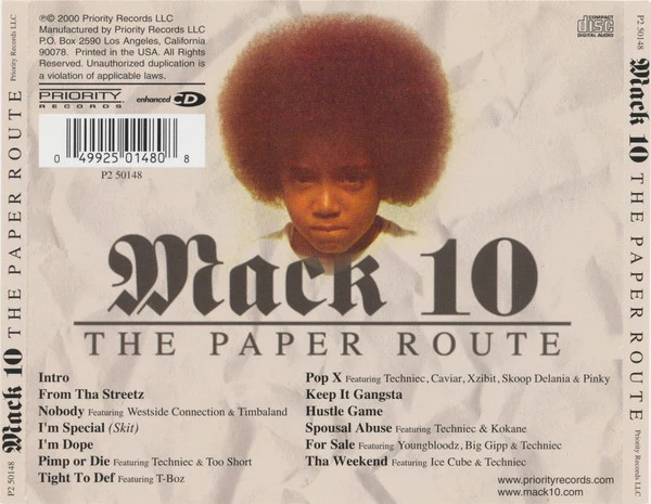 Mack 10 - The Paper Route (CD, Album, Enh) - Image 2