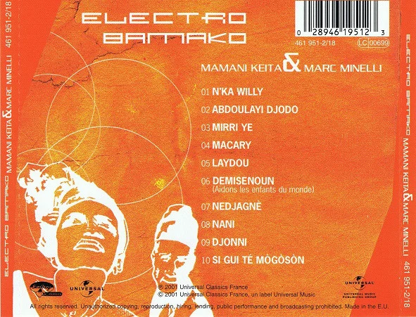 Mamani Keita & Marc Minelli - Electro Bamako (CD, Album) - Image 2