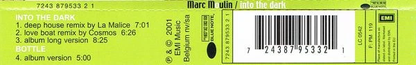 Marc Moulin - Into The Dark (CD, Maxi) - Image 5
