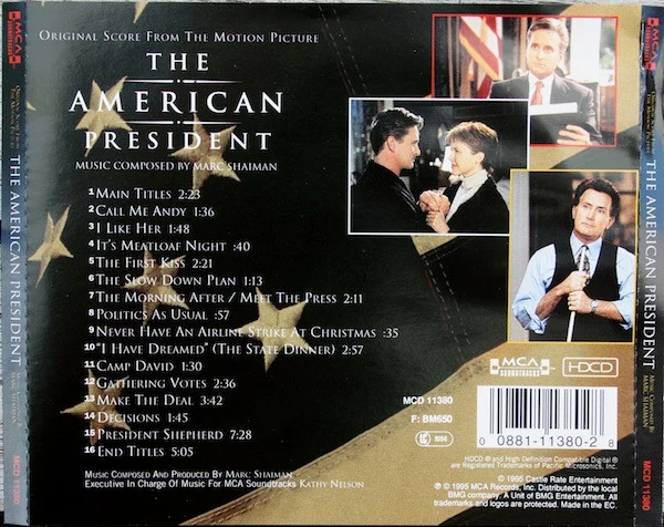 Marc Shaiman - The American President (Original Score From The Motion Picture) (HDCD, Album) - Image 2