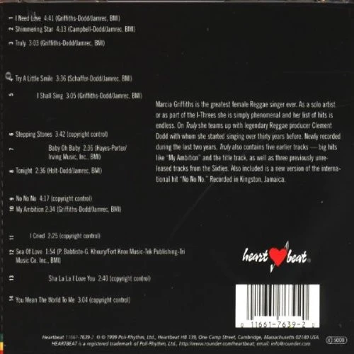 Marcia Griffiths - Truly (CD, Album) - Image 2