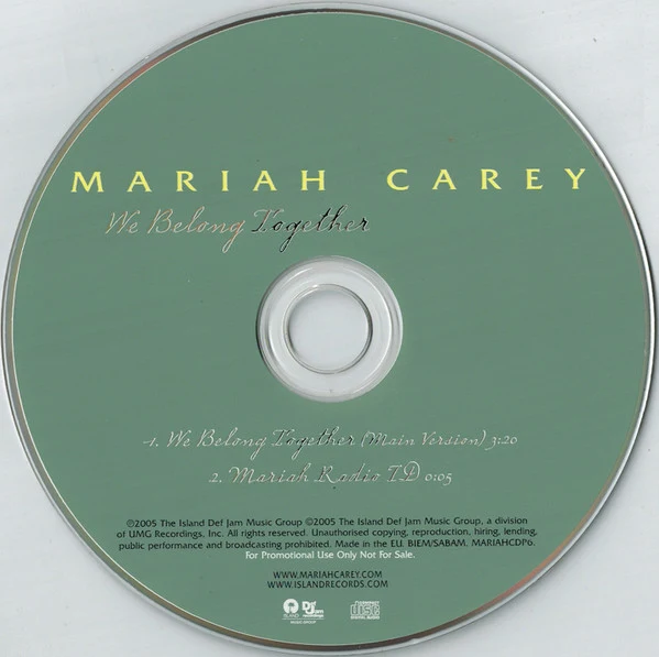 Mariah Carey - We Belong Together (CD, Single, Promo) - Image 4
