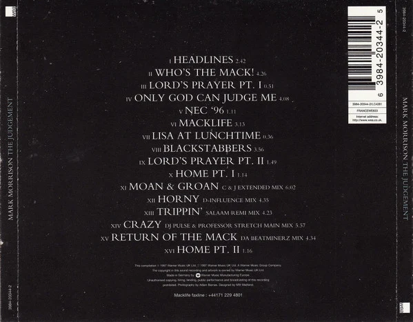 Mark Morrison - The Judgement (Verse 1, Chapter III) (CD, Album) - Image 4
