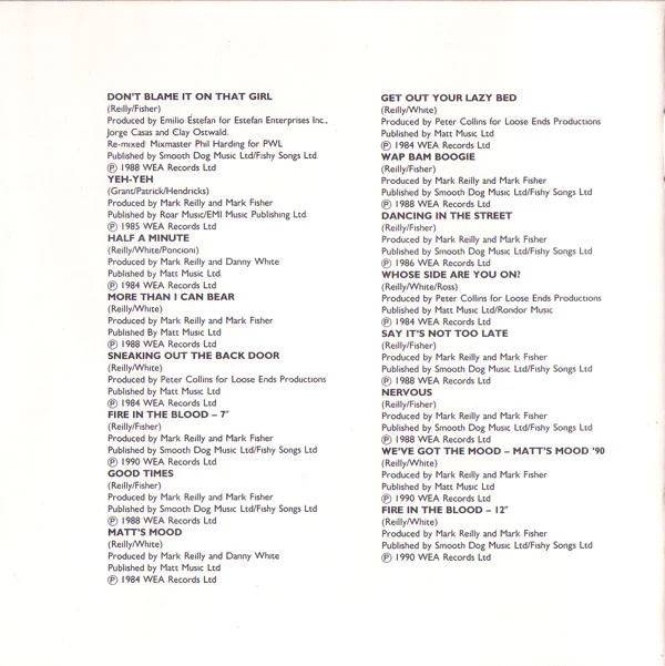 Matt Bianco - The Best Of Matt Bianco (CD, Comp) - Image 2