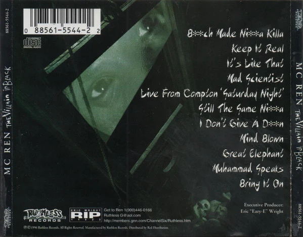 MC Ren - The Villain In Black (CD, Album) - Image 2