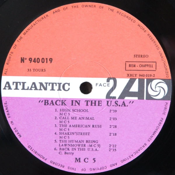 MC5 - Back In The USA (LP, Album) - Image 4
