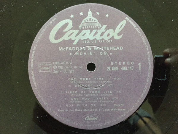 McFadden & Whitehead - Movin' On (LP, Album) - Image 3