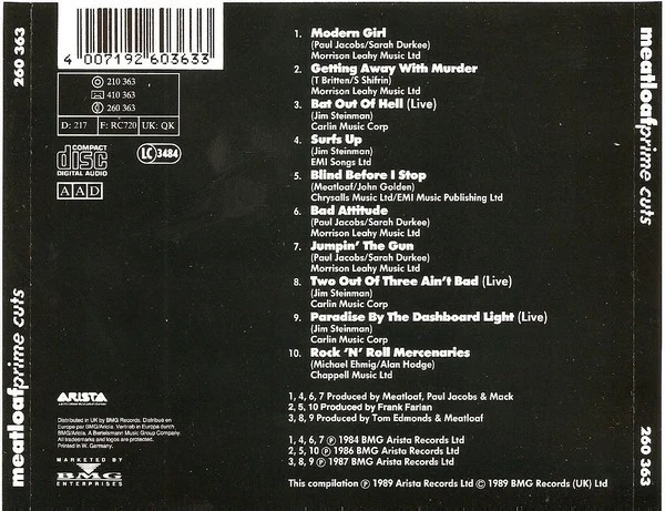 Meat Loaf - Prime Cuts (CD, Comp) - Image 2