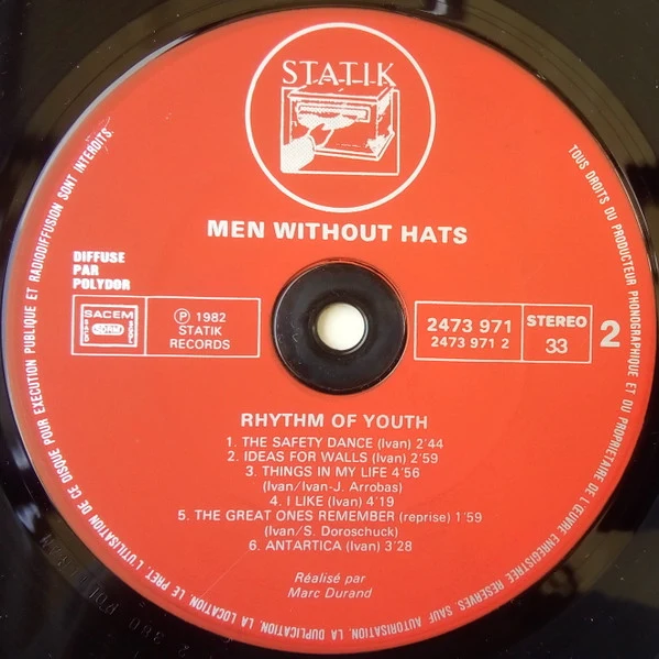 Men Without Hats - Rhythm Of Youth (LP, Album) - Image 5