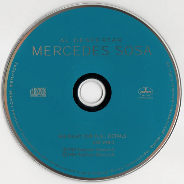 Mercedes Sosa - Al Despertar (CD, Album) - Image 3