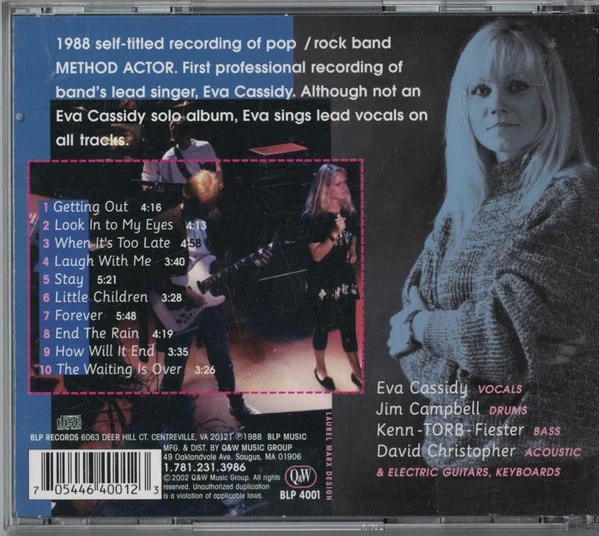 Method Actor Vocals By Eva Cassidy - Method Actor (CD) - Image 2