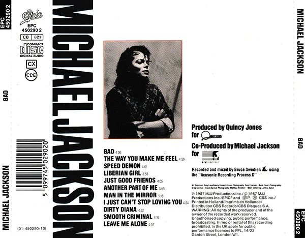 Michael Jackson - Bad (CD, Album) - Image 2
