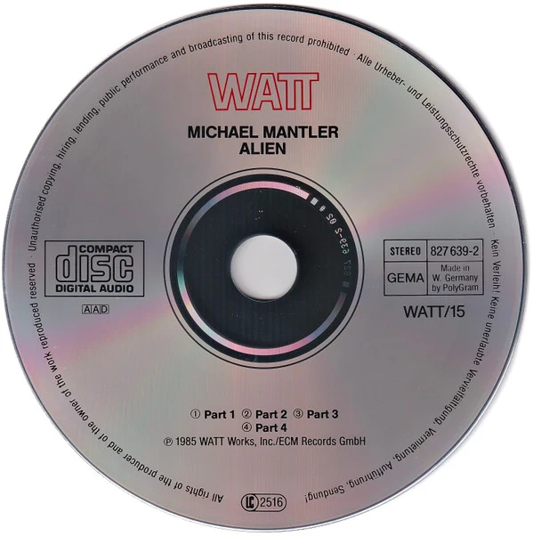 Michael Mantler - Alien (CD, Album) - Image 3