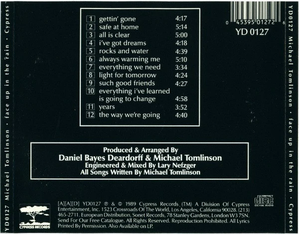 Michael Tomlinson - Face Up In The Rain (CD, Album) - Image 2