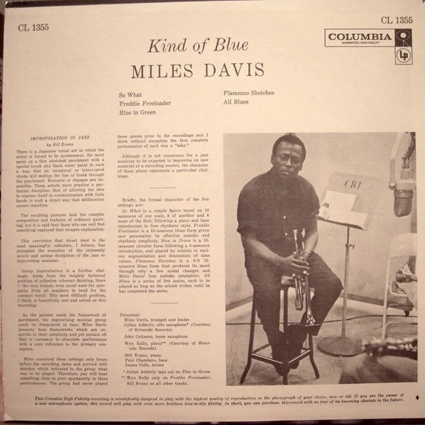 Miles Davis - Kind Of Blue (LP, Album, Mono) - Image 2