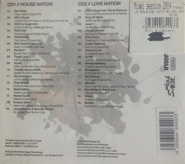 Milk & Sugar - Miami Sessions 2014 (2xCD, Comp, Mixed) - Image 2