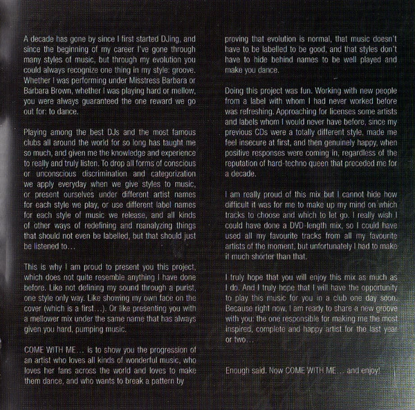 Misstress Barbara - Come With Me... (CD, Comp, Mixed) - Image 5