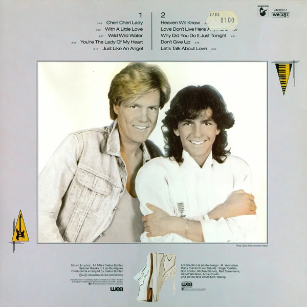 Modern Talking - Let's Talk About Love - The 2nd Album (LP, Album) - Image 2
