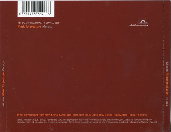 Monaco - Music For Pleasure (CD, Album) - Image 2