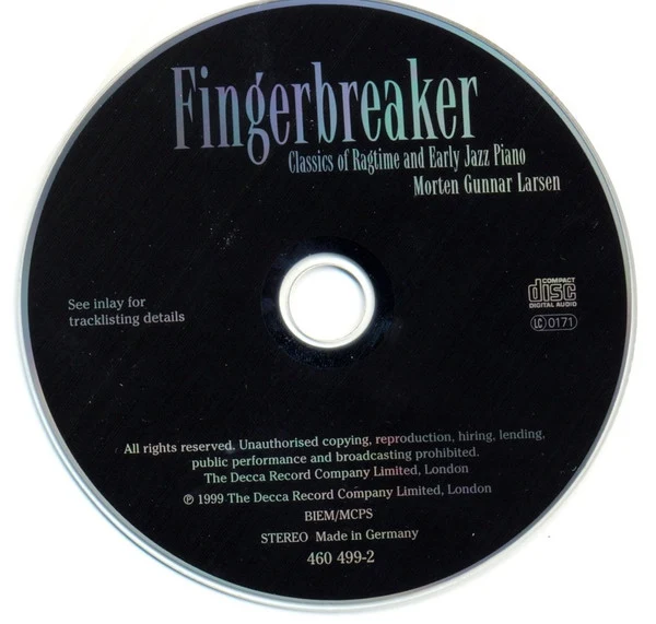 Morten Gunnar Larsen - Fingerbreaker: Classics Of Ragtime And Early Jazz Piano (CD, Album) - Image 4