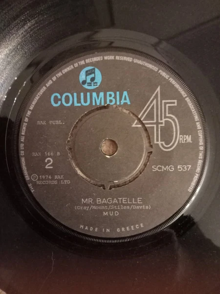 Mud - Tiger Feet / Mr. Bagatelle (7", Single) - Image 2